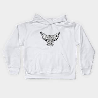Owl with open wings and claws Kids Hoodie